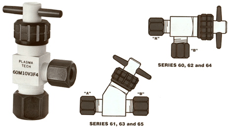 PTFE Hand Valve- Bubbler Valve