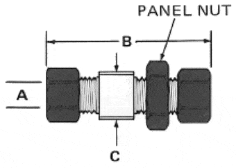 Straight Bulkhead Union